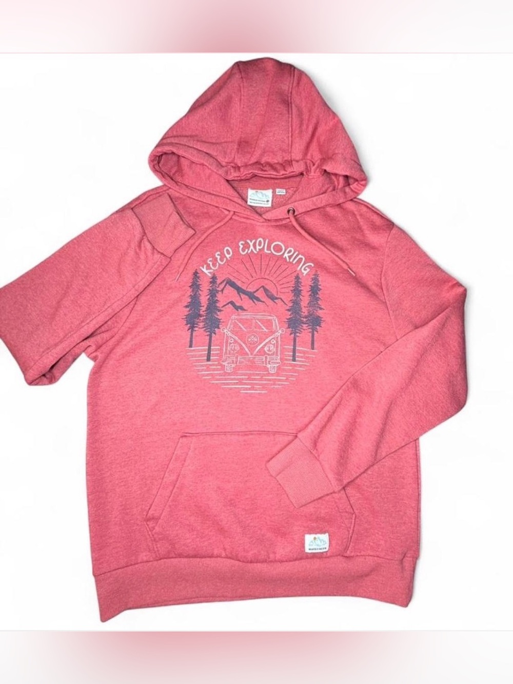 Mountain and Isles Keep Exploring Hoodie Women’s S Cabincore Outdoor Hiking Camp